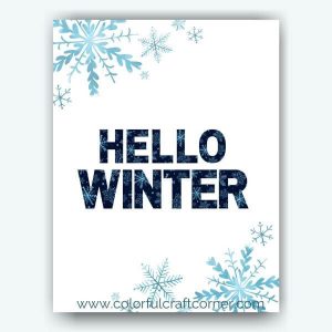 Free Winter Printables Wall Art - Colorful Craft Corner