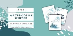 Free Winter Printables Wall Art - Colorful Craft Corner
