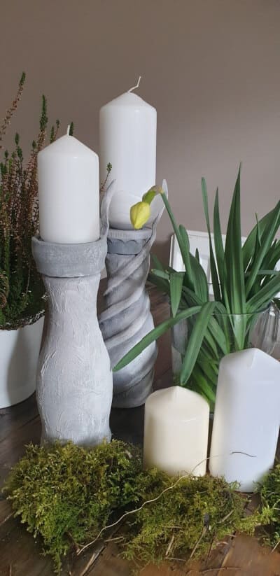 clay candle holder
