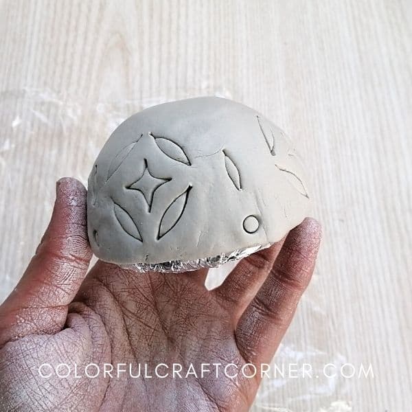 air dry clay Easter egg