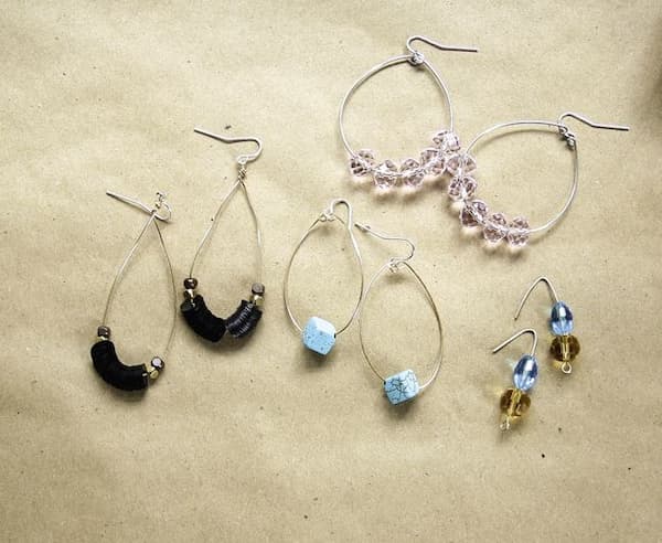 DIY beaded dangle earrings