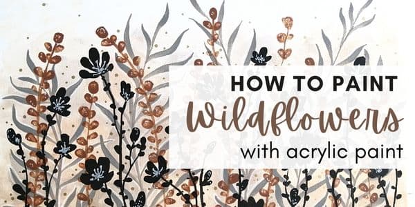 how to paint wildflowers with acrylic paint