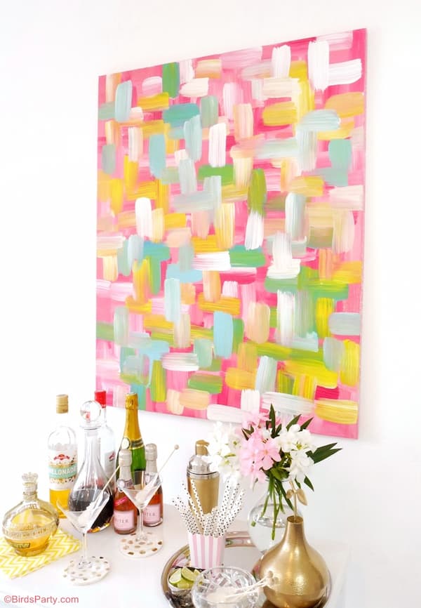 colorful abstract canvas painting