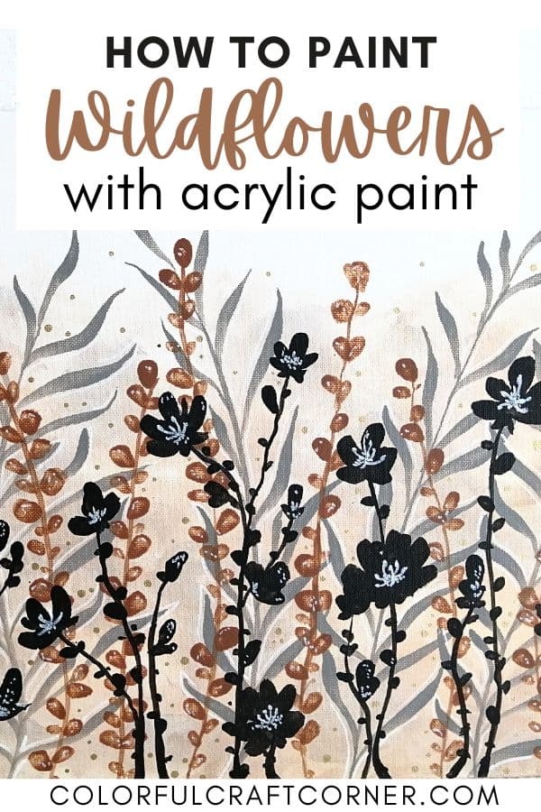 how to paint wildflowers with acrylic paint
