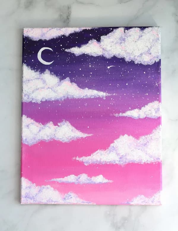 clouds canvas painting