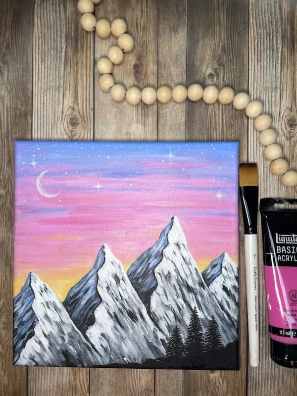 mountain canvas painting