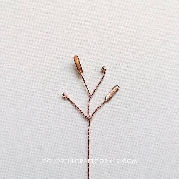 wire tree branch with beads
