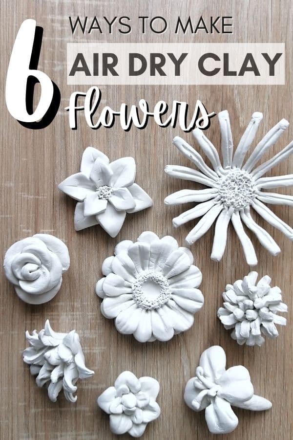 air dry clay flowers