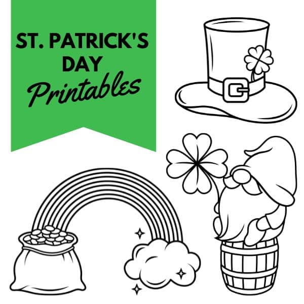 St. Patrick's Day shrinky dink traceable patterns