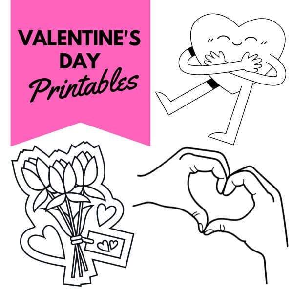 Valentine's Day shrinky dink traceable patterns