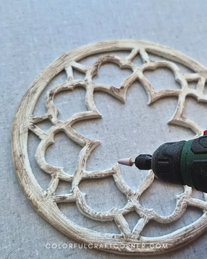 sanding air dry clay