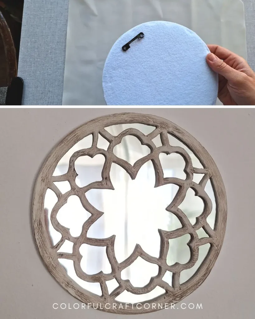 handmade air dry clay mirror frame